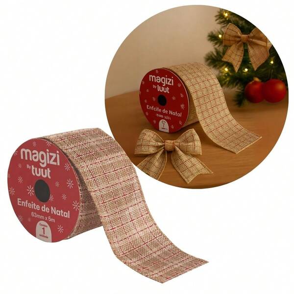 Fita Aramada Xadrez  Rolo 63mm x 5 metros - Magizi