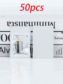 100/50/30/10pcs Resealable Bags, Clear Window Food Storage Bags, Candy Bags, Fudge Bags, Aluminum Foil Bags, Party Favor Packaging Bags, Holographic Resealable Bags Zipper Food Storage Aluminum Foil Mylar Scent Bags Plastic Flat Packaging Bags For Party Favors Food Candy Jewelry Lip Gloss, Available In Various Sizes And Colors - 開窗鐳射袋 - 查看 40