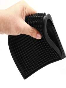 Mata ociekowa na blat baru, miękka gumowa mata na stolik kawowy, podkładka izolacyjna z PVC do kuchni, antypoślizgowe maty kuchenne przy zlewie, naturalny i higieniczny niezbędnik do wystroju domu i kuchni, element przytulnej jesienno-zimowej aranżacji i świątecznych dekoracji - Czarne - Zobacz 4