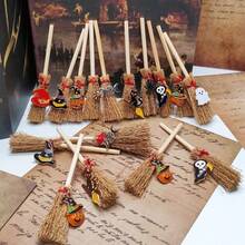 Cute Mini Broom, Car Hanging Decor, Halloween Pendant, Desktop Decoration