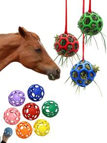 Hanging Horse Treat Ball Feeder Rack, Slow Feeder Toy With Rope, Hay Feeding Bag, Stable Resting Toy For Horses, Goats, Sheep, Stress Relief