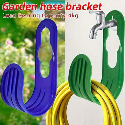 Outdoor Garden Hose Holder, Wall Mounted Garden Hose Rack, Portable Hose Holder, Hose Hooks, Hose Hangers, Garden Hose Organizer, Garden Watering Hose Hooks. Suitable For Outdoor Yards, Can Be Used With Retractable Hoses. An Ideal Gift For Father's Day, Mother's Day, Friends, Boyfriends, Girlfriends, Family, Teachers Or Colleagues.