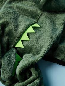 PETSIN Wholesale Pet Supplies Autumn/Winter Coral Fleece Dinosaur Costume For Dogs & Cats - Army Green - View 7