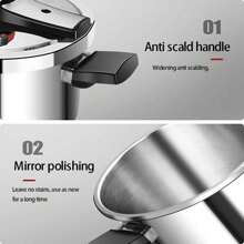 304 Edelstahl Schnellkochtopf, geeignet für Gas, Elektro- und Induktionskochfelder