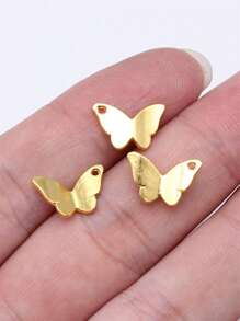 40 件 13x8 毫米（0.51x0.31 英寸）蝴蝶吊坠，适用于手链、项链、耳环、珠宝制作、珠宝工艺品配件