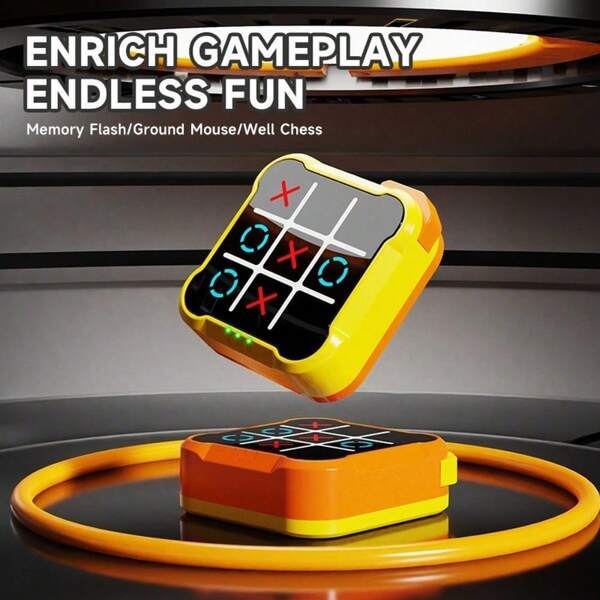 Jeu électronique amusant de morpion, console de jeu multifonctionnelle, petit cadeau pour les vacances d'été - piles non incluses