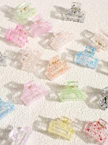 15/20/30件迷你方形爪夹，彩色小发夹，适用于刘海，发夹发饰女士发夹女士发夹优雅发夹秋季配饰