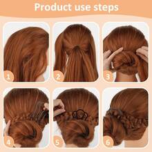 Hair Side Combs Metal Hair Fork Clip 4PCS French Hairpins Buns Hairs Updo U-Shape 4 Prong Hairs Sticks Styling Accessories Twist Black Headpieces Women Decoration - 黑色 - 查看 3