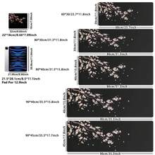 1pc Large Mouse Pad Black Sakura Gaming Mouse Pad, Available In 5 Sizes