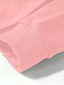 ROUND NECK SWEATSHIRT + SPORTY SWEATSHIRT SET - Baby Pink - View 4