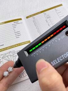 1 đôi bông tai hình bông tuyết 0,5-1,0CT bông tai kim cương Moissanite S925 bông tai cưới bằng bạc Sterling bông tai đính hôn trang sức sang trọng làm quà tặng cho các cô gái phụ nữ kỷ niệm - Bạc - Xem 5