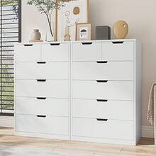 Tall 6 Drawer Dresser, Black Modern Chest Of Drawers For Bedroom,Closet Dressers With Drawers For Living Room, Entryway, Hallway - 白色 - 查看 6