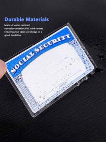 Card Holder Aluminum Anti-Theft Bank Sleeve Wallet For Men And Women Credit Card Sleeves Set RFID Identity Card Protector Travel Essentials RFID Blocking Sleeves For Travel Flight Business Home Camping Outdoor Beach Summer Vacation Back To School - Clear - View 8