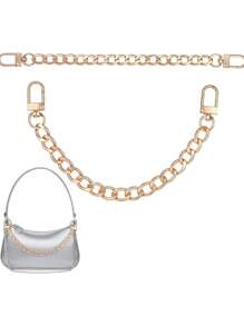 Random Vintage & New Style Gold Color Pearl Decor Bag Charm, Fashion Minimalist Elegant