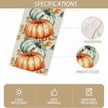 1/108 piezas Camino de mesa con impresión digital de calabazas y hojas de arce de otoño y Acción de Gracias - Decoración para ambiente de reunión familiar en Acción de Gracias, adecuado para fiestas festivas, regalos, decoración de temporada de cosecha de otoño