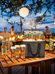 1pc Insulated Cooler Bag: Collapsible & Stands Upright With Secure Zipper Closure. Keeps Food Cold/Hot For Hours During Delivery, Grocery Shopping & Picnics. Perfect For Food Delivery Drivers, Camping Trips & Market Visits. Essential For Professionals & Outdoor Enthusiasts. - 黑色 - 查看 4