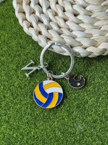 个性化排球钥匙扣礼品，送给段街运动员的礼物，感恩节和圣诞节礼物 - 黃色 - 查看 94