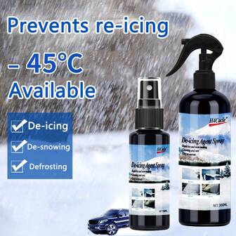 H4Cacle Car Snow Melt De-Icer Glass De-Icer Car Ice Melt Antifreeze Snow Melting Snow Melting Agent Car Melting Snow De-Icer Car Windshield Snow Gods Anti-Icing Window Home Snow Defrosting Spray