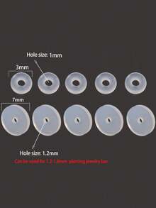 20pcs/set Clear Round Nose Ring Accessory Popular Piercing Body Jewelry Gift For Women & Men - Clear - View 5