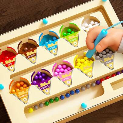 Magnetic Color And Number Maze, Wooden Color Classification Maze, Wooden Color Matching Learning Counting Puzzle Board, Montessori Counting Matching Games Color Sorting Board, Montessori Fine Motor Skills Toys For Kids Ages 3+Halloween, Magnetic Toys, Magnetic Game, Kids, Magnetic Stones Game, Montessori Learning, Number Blocks, Magnetic Toys Magnetic, Toddler,Montessori Toys,Toys,Kids Toys