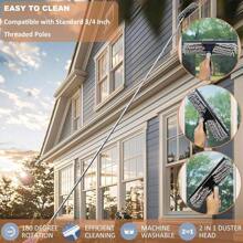 3 X Window Cleaning Cloths Telescopic Extendable Window Cleaner Equipment Glass Cleaning 4.5m Squeegee 1pcs - Grey - View 8