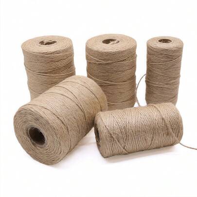 Corda de juta natural de 2 mm/3 mm/4 mm 100 m, corda de cânhamo para arranhar gatos, embrulho de presente feito à mão, fio de juta, estrutura de escalada para animais de estimação, decoração para casa