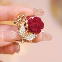 1/2 piezas Elegantes Pinzas para el cabello con cristal en forma de corazón y orejas de conejo, accesorios de cabello de estilo vintage unisex adecuados para uso diario, tipo de cabello normal, herramientas y accesorios para el cabello, excelentes para vacaciones, fiestas, vacaciones, regalo ideal