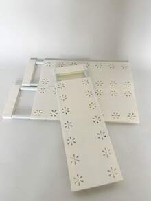 3 Pieces Widened Adjustable Hole-Free ABS+TPR Modular Storage Shelf Industrial Style Telescopic Non-Slip Design (Heavy Duty Load-Bearing Multi-Scene Storage) Storage Partition Kitchen Partition Board Closet Bathroom RV God (Housewarming Gift/Christmas Season/Four Seasons Travel Gear) - Multicolor - View 8