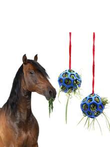 Hanging Horse Treat Ball Feeder Rack, Slow Feeder Toy With Rope, Hay Feeding Bag, Stable Resting Toy For Horses, Goats, Sheep, Stress Relief