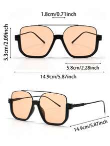 1 pereche de ochelari retro cu ramă completă din cupru pentru femei, stil clasic nou, potrivit pentru toate anotimpurile, eleganți și la modă, potriviți pentru golf, condus, ieșiri și alte ocazii, reprezintă un cadou minunat, potriviți și pentru condus, recreere în aer liber, petreceri pe plajă, fotografie stradală, festivaluri de muzică, petreceri și alte ocazii. - Culoare solidă - Vizualizare 12