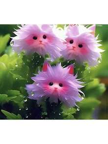 Reyrs Vitality Seeds Rich Fragrance Heat-Resistant Collection Of Flowers, Potted Plants, Green Plants, Cold-Resistant Cats, Color-Absorbing, Flowers, Orchids, Indoor And Outdoor Flowers, Formaldehyde Removal Resistant To Dryness And Able To Survive - 可愛粉貓[四季花開]15球 - 查看 2