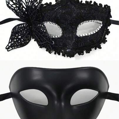Women Masquerade Mask With Holding Stick Party Mask Half Face Mask For Halloween