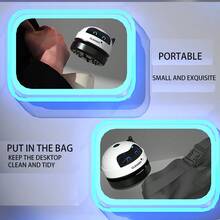 Mini Desktop Vacuum Cleaner, Robot Shaped, Portable Desktop Cleaning Tool, Suitable For Desktops, Portable Small USB Rechargeable Battery Vacuum Cleaner, Quiet Suction For Small Items, Crumbs, Erasers, Shavings, Suitable For Home, Office, Kitchen, Piano Keyboard, Great For Back To School Or Halloween Gifts - Multicolor - View 5