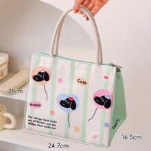 1 件卡哇伊午餐袋可爱午餐盒女士可重复使用午餐袋手提包保鲜袋冷藏手提包野餐工作、夏季户外食物袋、野餐露营袋