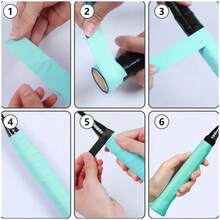 1pc Professional Flat Hand Glue Cushioning And Shock Absorbing Film Comfortable And Shockproof Wrist Protection For Badminton Racket Fishing Rods Motorcycle And Bicycle Handlebars, Sports Accessories - Multicolor - View 5