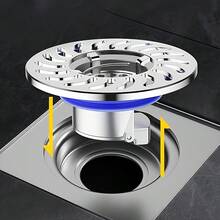 1 miếng thoát sàn chống mùi - Vàng/Bạc, Bộ chống trào ngược cống thoát nước vòi hoa sen, Van thoát nước một chiều, Bộ lọc cống bằng đồng thau, Chống trào ngược, Ngăn mùi hôi phát tán trong phòng tắm và nhà bếp (Đồng thau) - Nhiều màu - Xem 6
