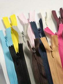 20-Pack 15 Color Zippers - Assorted Colors, High-Grade Concealed Zipper For Dresses, Pants, Shirts, Pockets, Cushions & Sewing Accessories - 3# Nylon Zipper - View 2