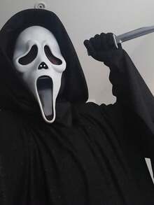 1 件万圣节复活节恐怖成人死亡骷髅尖叫面具剧本杀黎明杀戮尖叫鬼面具适合各种舞会角色扮演万圣节配饰 - 彩色 - 查看 2