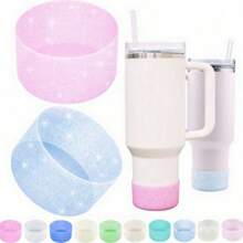 Conjunto de Acessórios da Cup (Sem Copo) Compatível com a Cup 30 Oz 40 Oz, Incluindo 1 Conjunto de Alça de Garrafa de Água, 1 Peça de Tampa de Palha de Silicone, 1 Peça de Bota de Copo de Silicone, 1 Conjunto de Acessórios de Encantos