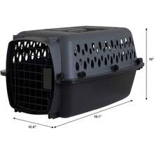 Petmate 21083 Aspen Pet Pet - Transportadora para mascotas, Gris Oscuro/Negro, Hasta 10 lbs - CHICA - Ver 6