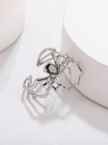 1 Stück gotischer Vintage Spinnenring für Frauen und Männer, silberfarben, öffnender Tierring, Punk Y2K Halloween Schmuckzubehör Geschenk