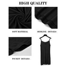 Beach Swimsuit Cover Ups For Women Sexy Sleeveless V Neck T-Shirt Dresses S Black - màu đen - Xem 5