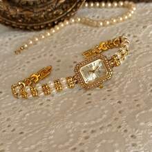 1 New French Fashion Elegant Ladies Pearl Strap 30 Meters Waterproof Personality Niche Quartz Watch, Suitable For Daily Wear - 均碼 - 查看 9