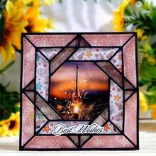 1pc Grid Square Background Frame Metal Cutting Mold, Used For Paper Card Making, Envelopes, Album Cards, Embossed Paper Crafts, Album Seal Cards, Birthday And Holiday Gifts - Multicolor - View 3