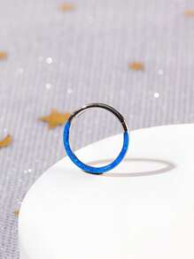 Un inel de nas la modă din opal, din oțel inoxidabil 316L, cu diafragmă, cercei unisex, bijuterii pentru piercing, hipoalergenic, ușor de curățat, cu un design cu balama închisă, poate fi folosit pentru cercei cu cartilajul urechii, cercei spiralați pentru urechi, cercei pentru lobul urechii, cercei cu dinți mari, cercei cu roată pentru urechi.