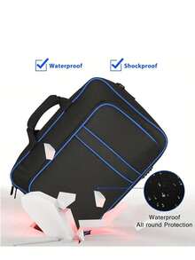 Geantă de transport, geantă de călătorie compatibilă cu PS-5 Disc și Digital Edition, geantă de umăr protectoare pentru consolă PS-5, controllere, cărți de joc, decorațiuni de Halloween