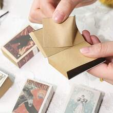 Nostalgic Style Small Notebook, Mini Die Cast Notebook, Tear Portable Retro Memo