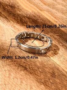 Watch Link Stainless Steel Bracelet For Man, High Quality Durable Men's Jewelry, Men's Gifts, Casual Business Party Accessories