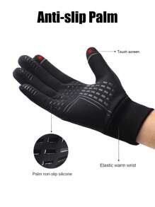 Męskie zimowe, ciepłe rękawiczki rowerowe, modne, męskie, antypoślizgowe, ocieplane rękawiczki, odpowiednie do uprawiania sportu, jazdy na nartach i biegania