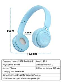 JCMO 1个可折叠无线耳机，带可伸缩线缆、通用手机遥控器和高清麦克风 - 兼容电脑/平板电脑/手机，旅行耳机，无线耳机，手机，旧耳机，带麦克风的无线耳机，耳塞，无线耳塞，廉价耳机，包耳式耳机，带麦克风的耳机，耳机，无线耳机 - 彩色 - 查看 12